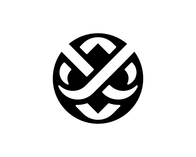 Letter O Owl Head Bird Monogram Logo