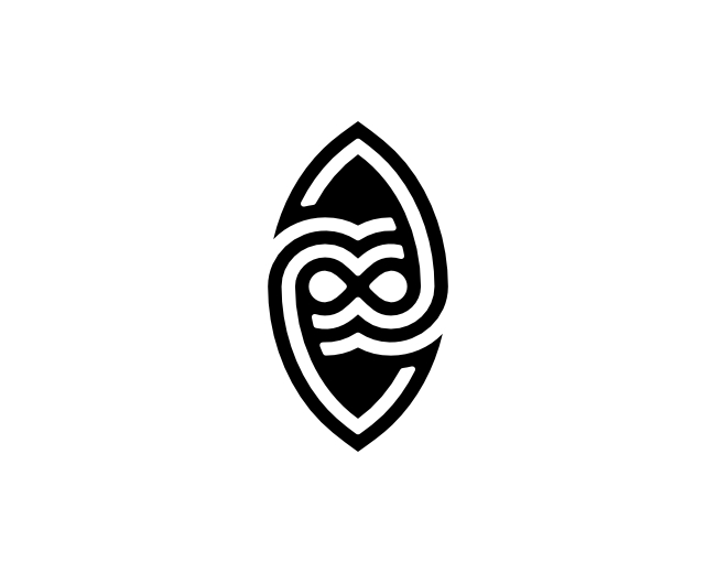 Surfing Infinity Line Monogram Logo