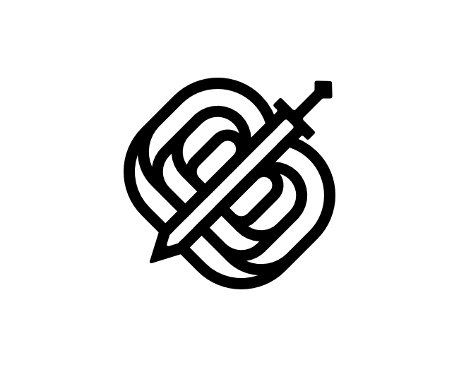 Letter B Sword Logo