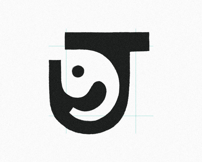 Letter J Elephant logomark design