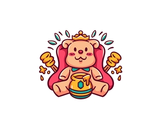 Bear Honey King Logo