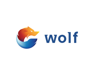 Wolf logo & golden ratio grid