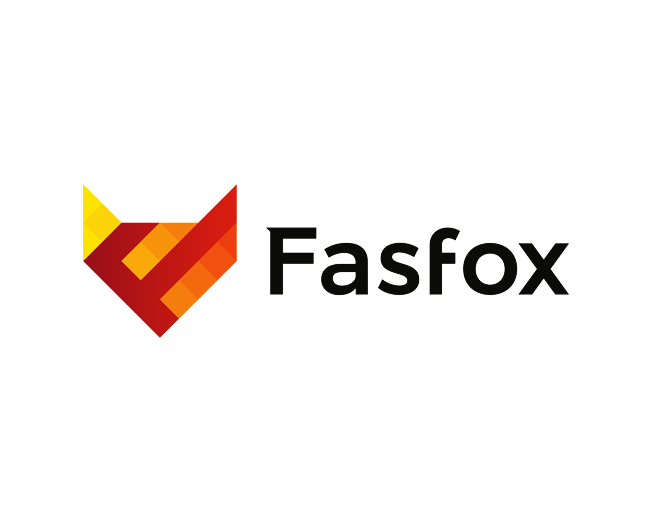 Fox, F, tech consultant logo & identity design