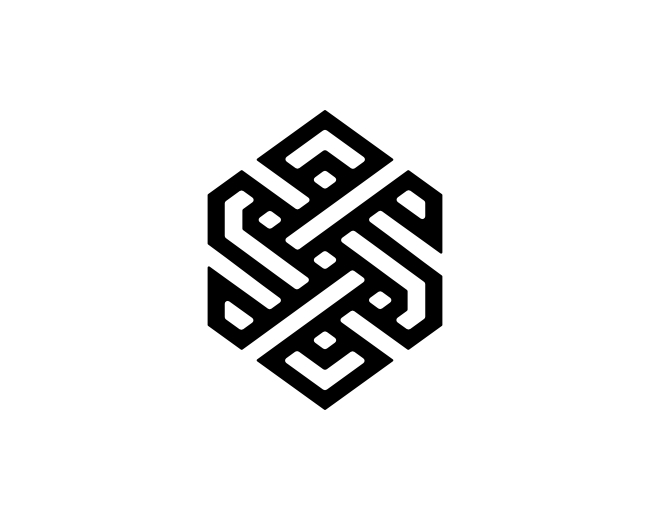 Letter S Knotwork Geometric Logo