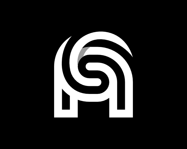 Letter AS SA Logo