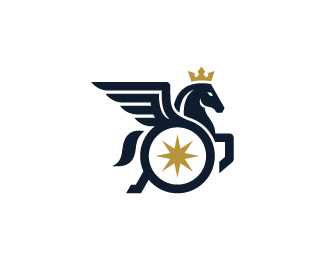 Royal Pegasus Star Emblem Logo