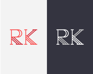 RK Letter Logo Design Concept