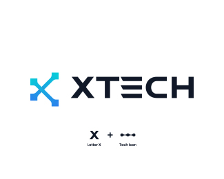 X Tech Logo Design - SAAS Website Logo - Technolog