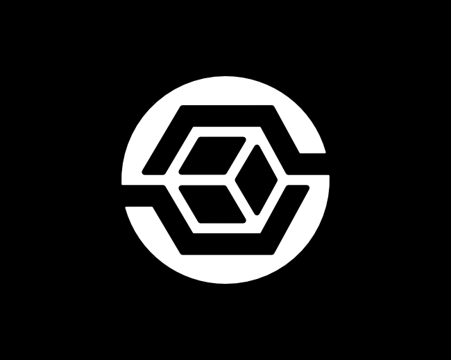 Letter S Cube Geometric Line Monogram Logo