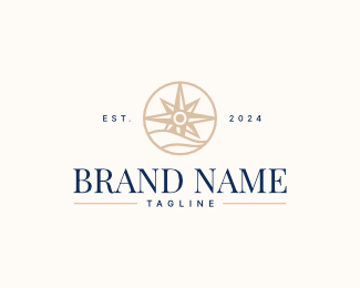 Compass Ocean Waves Logo