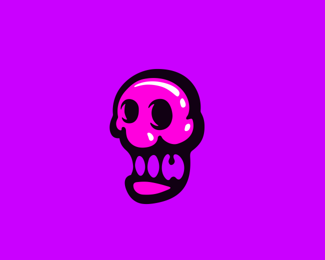 Bubblegum Skull Logo