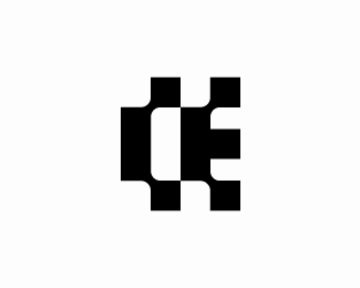 Letter CE Pixel Logo