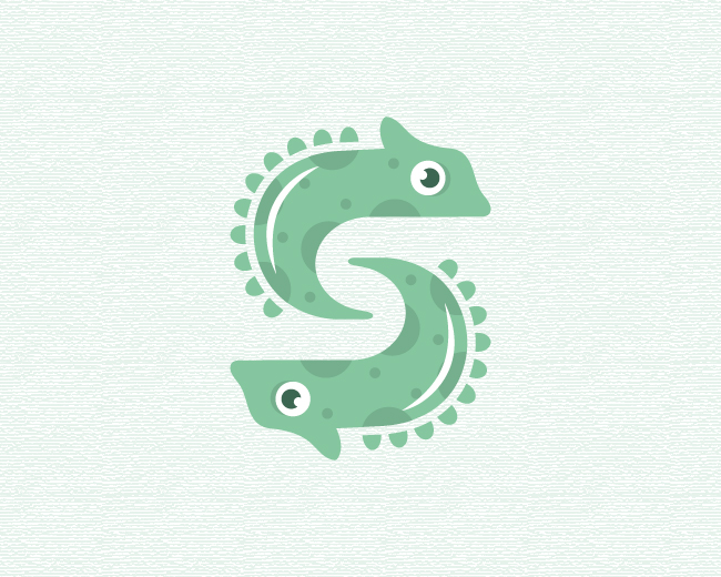 Letter S Chameleon Logo