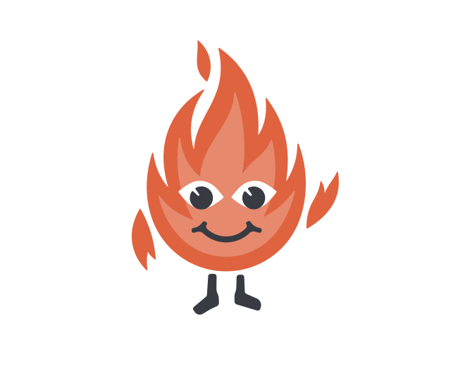 Cute Flame 📌 Logo for Sale