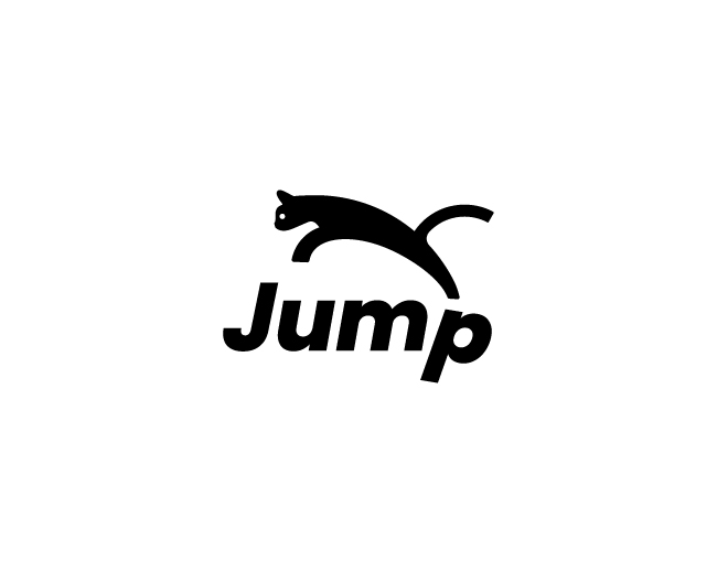 Jumping kitten logo