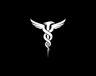 Eagle Caduceus Medical Logo