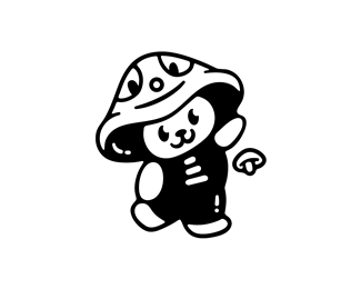 Cute Mushroom Mascot Logo