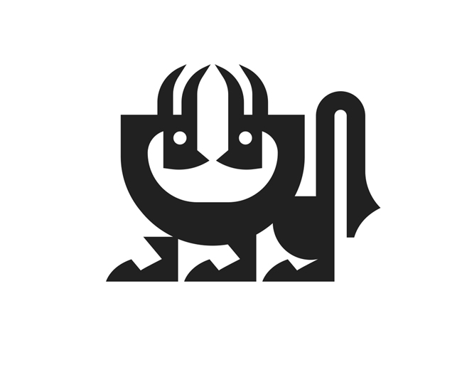 two-head drake dragon logomark design