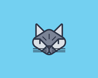 Geometric Cat Logo