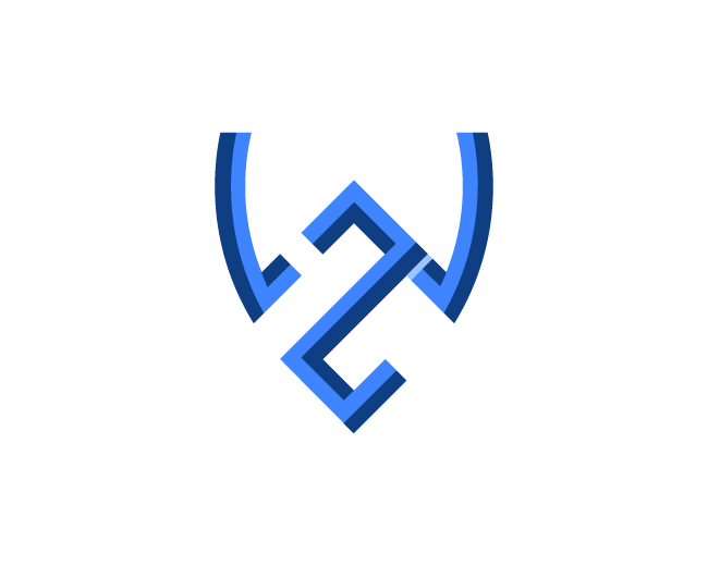 ZW WZ Monogram Shield Logo