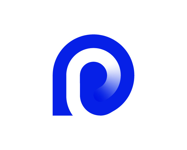 Minimal Fluid P Mark/ Letter P Loop Logo