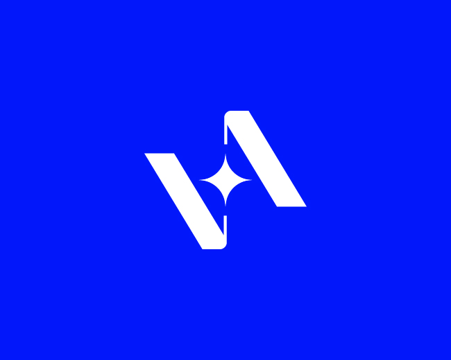 Minimalist N Logo With Sparkle Star