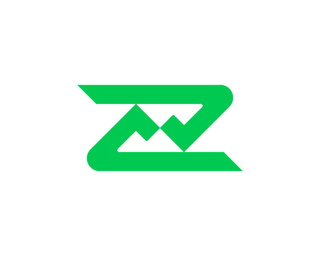 Geometric Letter Z Mountain Logo // For Sale