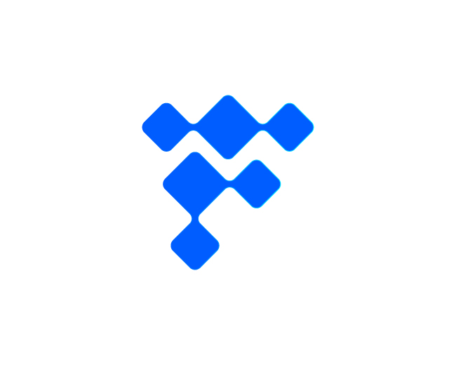 Letter F Pixel Logo