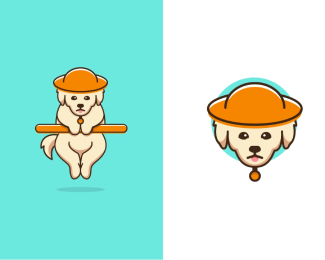 Golden Retriever Dog Logo