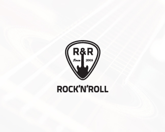 Rock'n'roll music shop logo