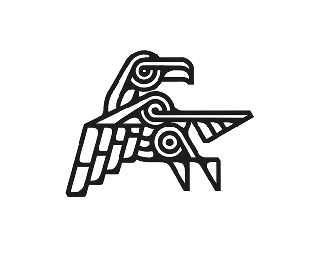 crow logomark design by @anhdodes
