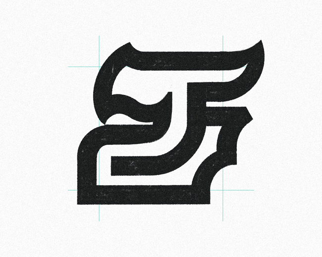 Minimal Mythical Dragon Creature  logomark design