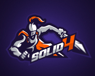 Solid4 Mascot Logo