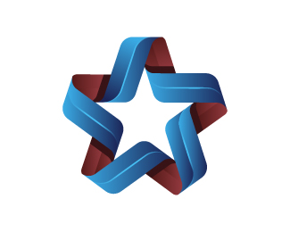 Creative Ribbon Star Logo