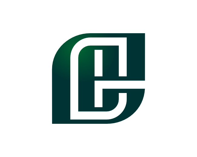 Letter E Leaf Nature Ecology Monogram Logo