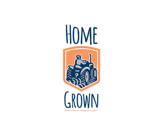 Home Grown Produce Retro Logo