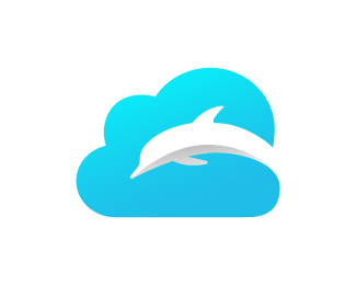 Dolphin Cloud Logo - for sale $500