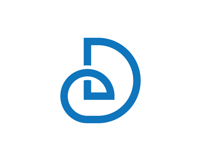 minimal Letter DE Initial ED Monogram logo