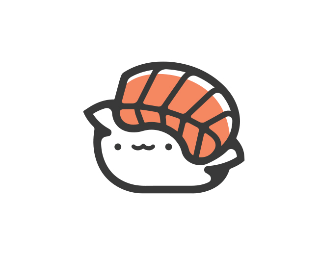 Sushi Kitty ready-made logo for sale