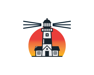 sunset lighthouse logo