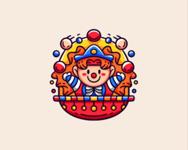 Fun Circus Mascot Logo