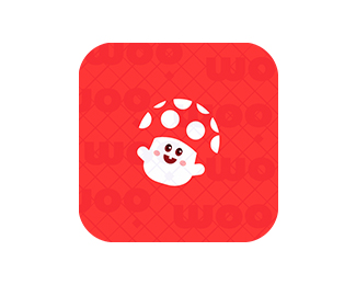 Cute mushroom mascot logo