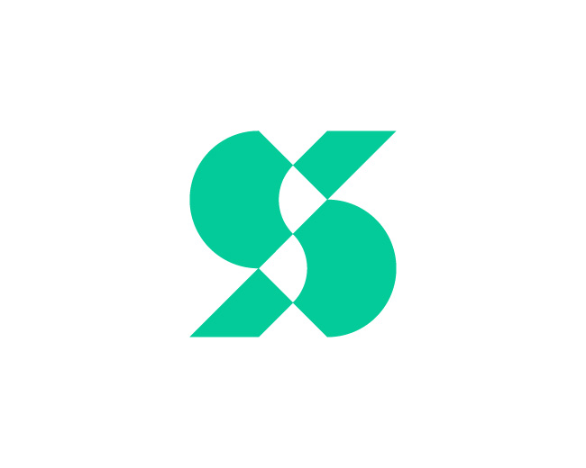 Abstract S Logo, Geometric S Mark // For Sale