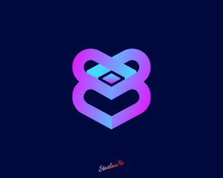 Heart Box Network & Tech Logo Branding