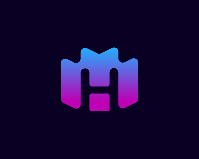 HM Monogram Crown Logo Design