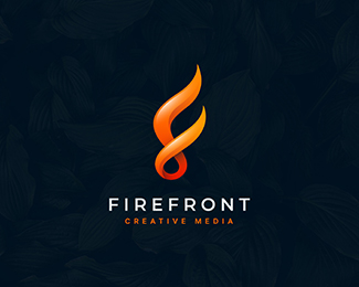 Letter F - Fire Logo