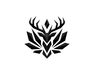 Lotus Diamond Antler Deer Head Logo