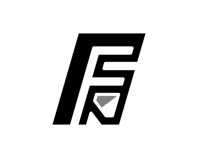 Letter F Diamond Stone Monogram Logo