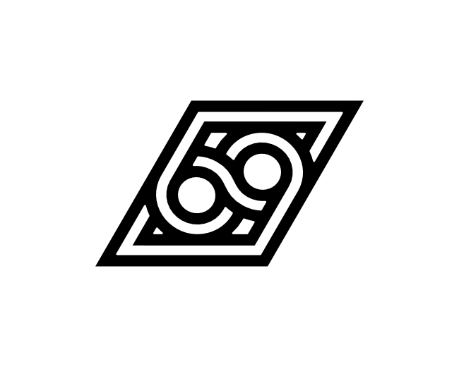 Parallelogram Infinity One Line Monogram Logo