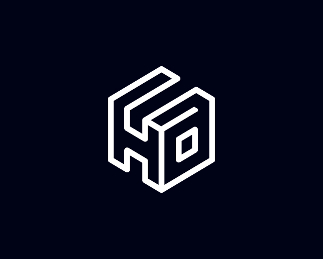 Isometric HA Letter Logo | Modern 3D Monogram